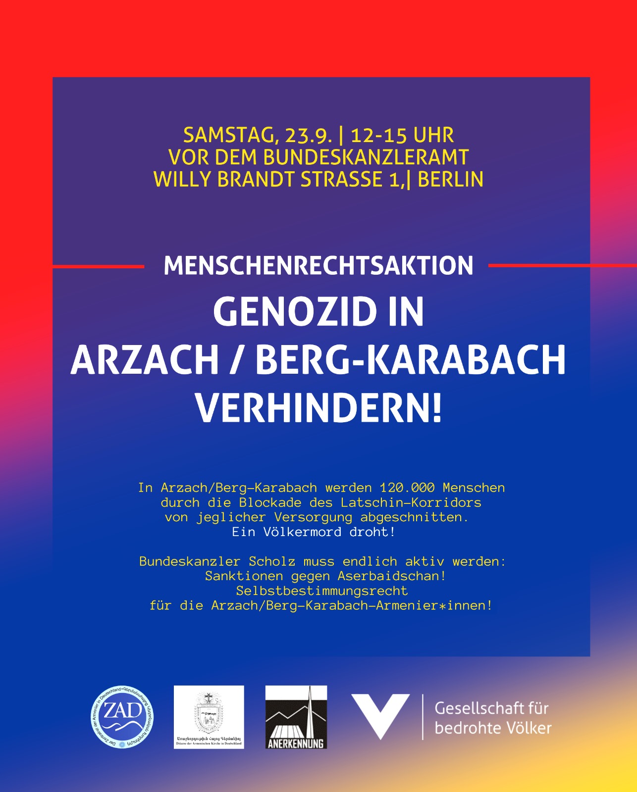 DEMO: GENOZID IN ARZACH / BERG-KARABACH VERHINDERN!